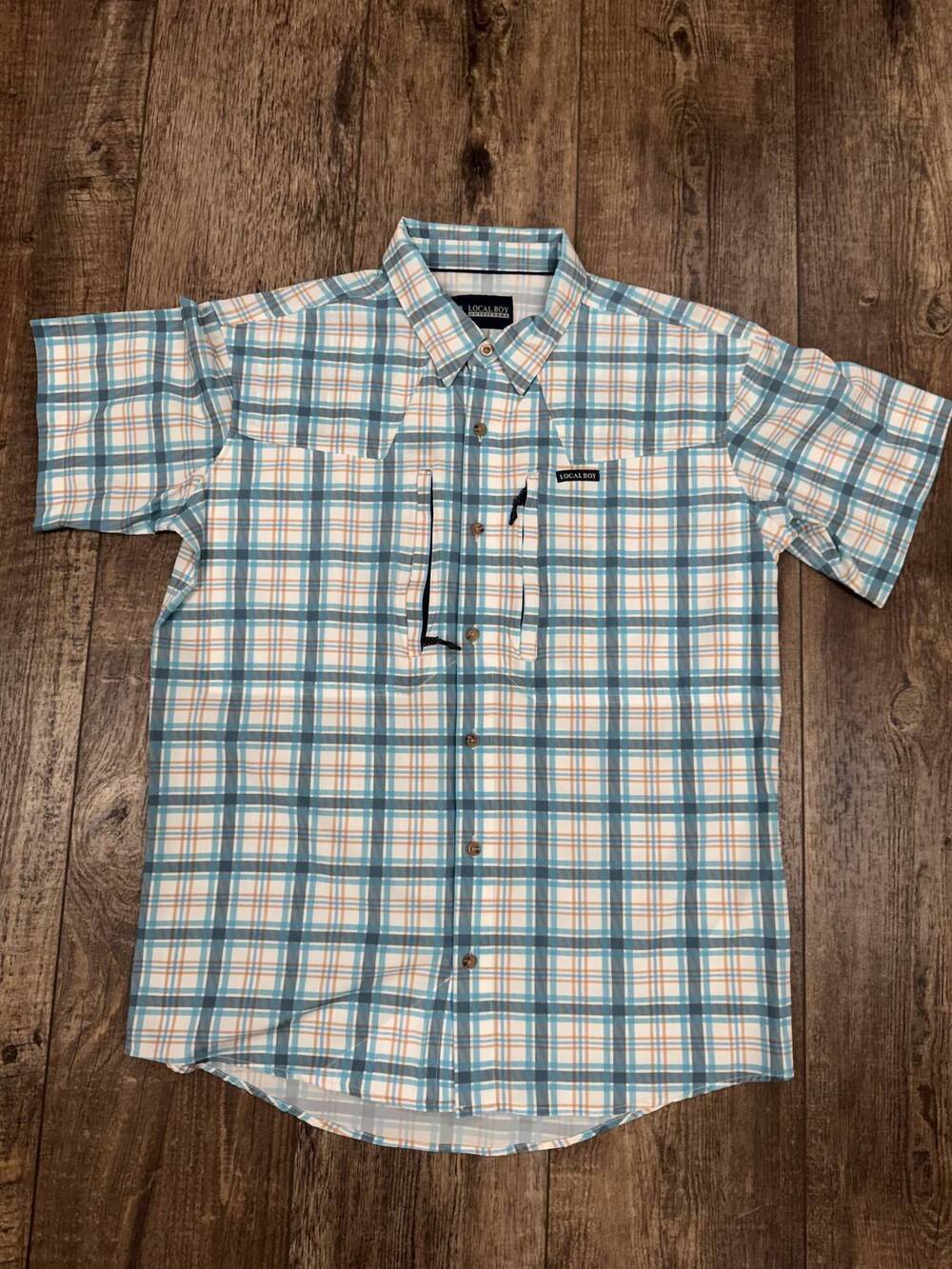 NEW LOCAL BOY OUTFITTERS men's backcountry fishing top in blue